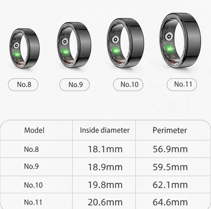 Anillo inteligente tipo Oura talla 10