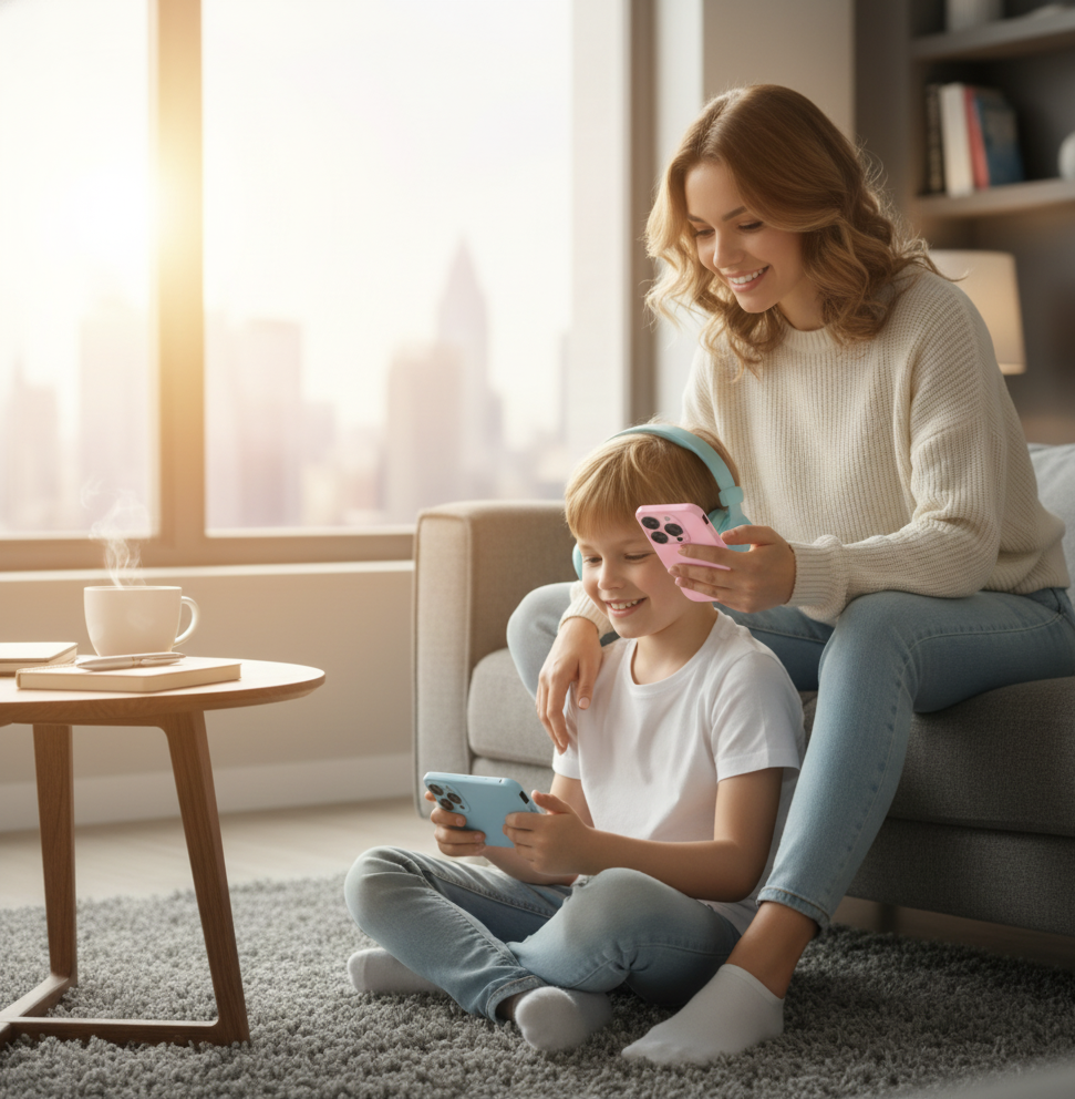 Mini teléfono inteligente rosa