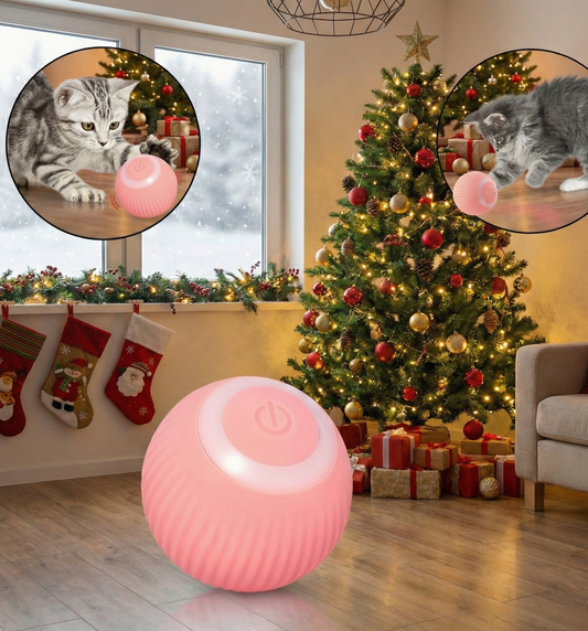 Bola de juguete interactivo para gatos rosa