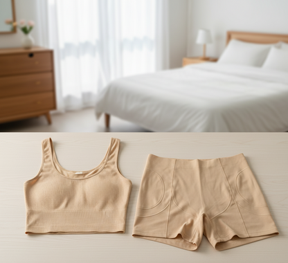 Faja moldeadora 2 en 1 beige s/m ( camiseta + faja )