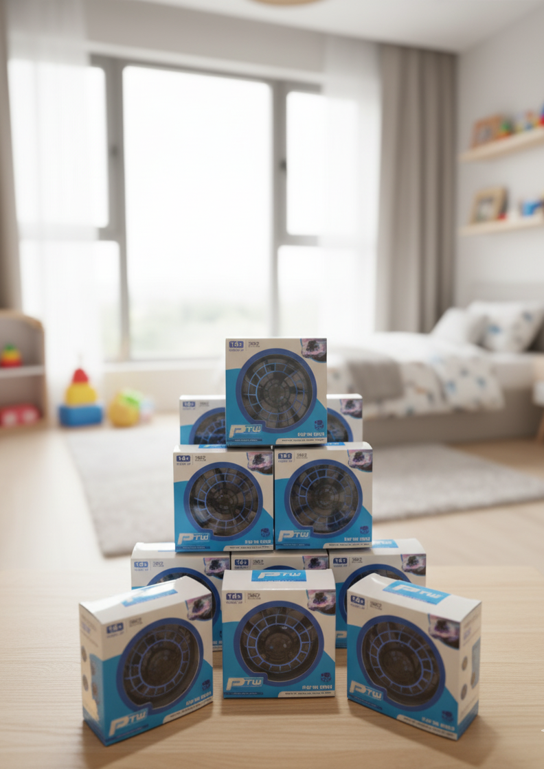 Mini OVNI con Luz Spinner con carga USB-Azul