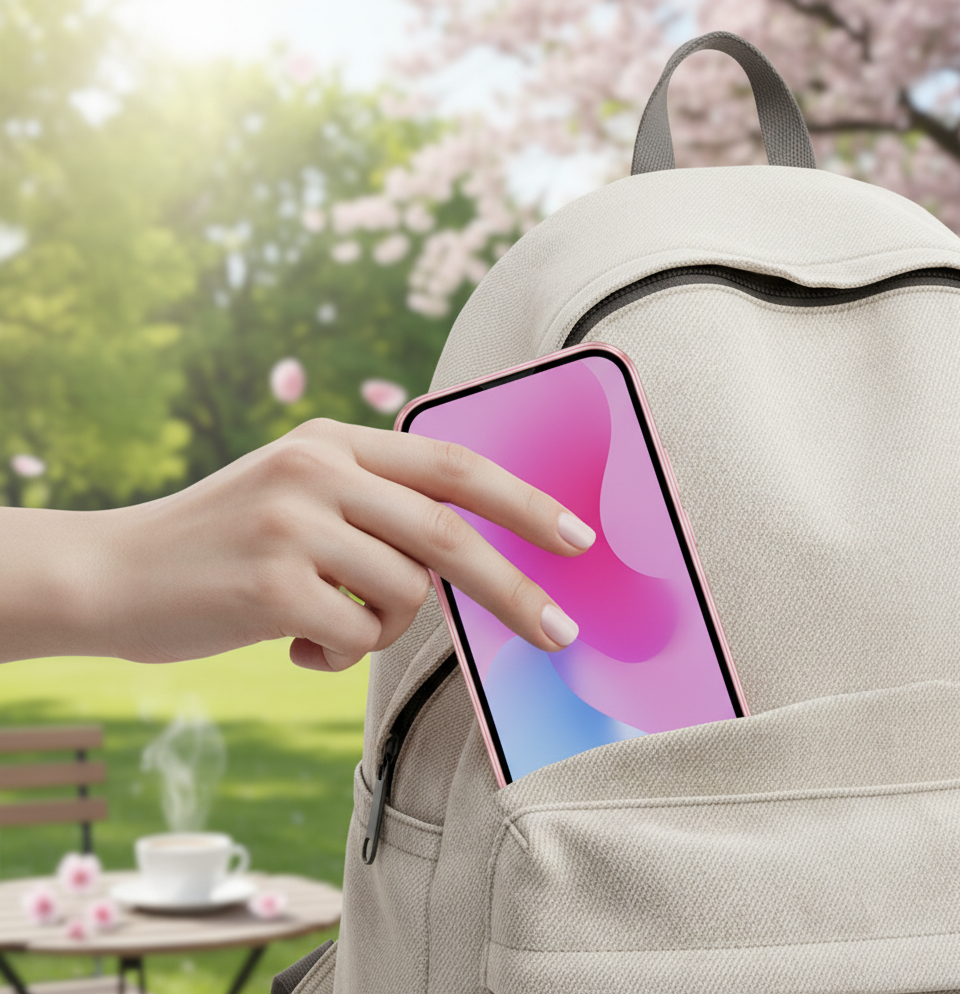 Mini teléfono inteligente rosa