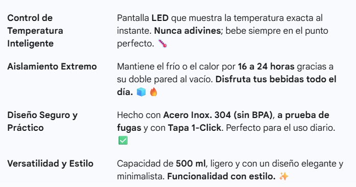 Termo frio y calor con pantalla celeste