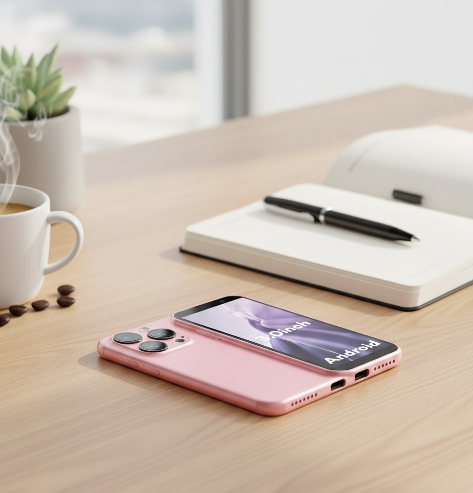 Mini teléfono inteligente rosa